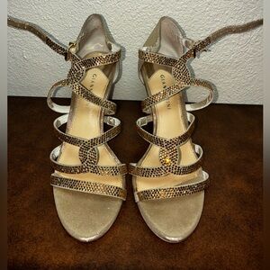 Gianni Bini Gold Strappy Sandals
